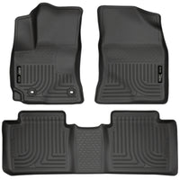 Thumbnail for Husky Liners 14 Toyota Corolla Weatherbeater Black Front & 2nd Seat Floor Liners