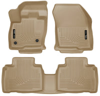 Thumbnail for Husky Liners 2015 Ford Edge WeatherBeater Front & 2nd Row Combo Tan Floor Liners