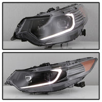 Thumbnail for xTune 09-14 Acura TSX Projector Headlights - Light Bar DRL - Black (PRO-JH-ATSX09-LB-BK)