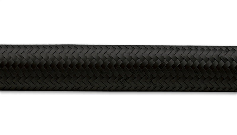 Vibrant -8 AN Black Nylon Braided Flex Hose .44in ID (50 foot roll)