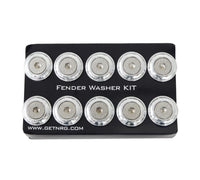 Thumbnail for NRG Fender Washer Kit w/Rivets For Plastic (Silver) - Set of 10