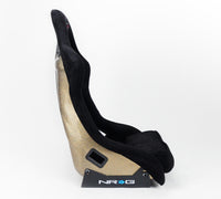 Thumbnail for NRG FRP Bucket Seat ULTRA Edition - Large (Black Alcantara/Gold Glitter Back)