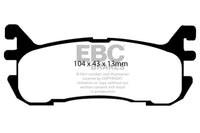 Thumbnail for EBC 97-02 Ford Escort 2.0 Greenstuff Rear Brake Pads