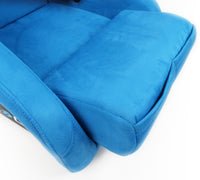 Thumbnail for NRG FRP Bucket Seat ULTRA Edition - Large (Blue Alcantara/Gold Glitter Back)