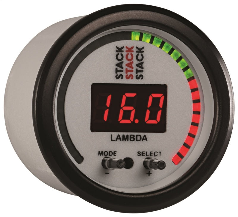 Autometer Stack 52mm Pro-Control Wideband Air/Fuel Ratio (Lambda) Gauge - White