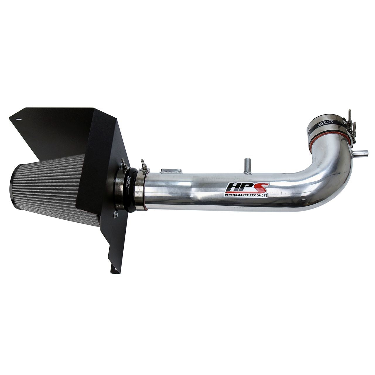 HPS Polish Cold Air Intake Kit with Heat Shield for 14-18 Chevy Suburban 5.3L V8