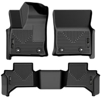 Thumbnail for Husky Liners 22-23 Lexus LX600 Weatherbeater Front & Second Seat Floor Liners - Black