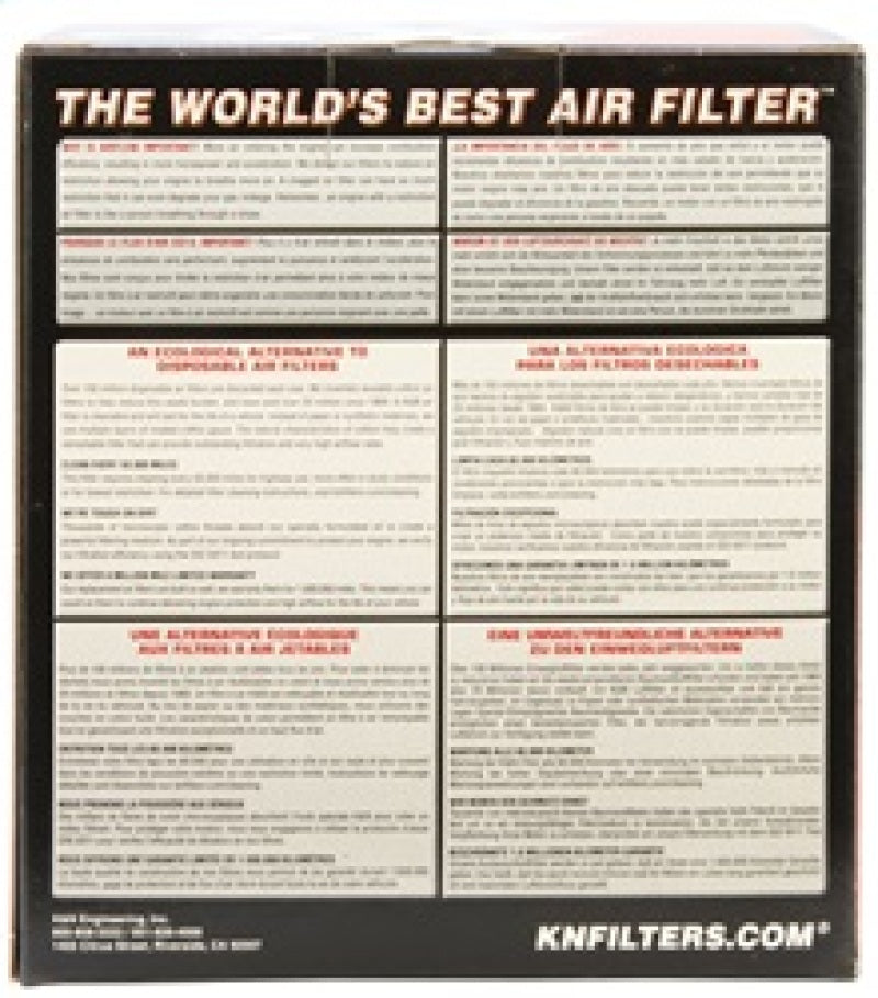 K&N Universal Air Filter - Round Tapered 4in Flange ID / 5.375in Base OD / 4in Top OD / 5.5in H