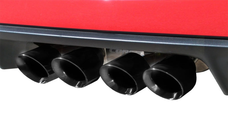 Corsa 2009-2013 Xtreme Axle-Back Exhaust w/Dual Black 3.5in Tips 09-13 Chevrolet Corvette C6 6.2L V8