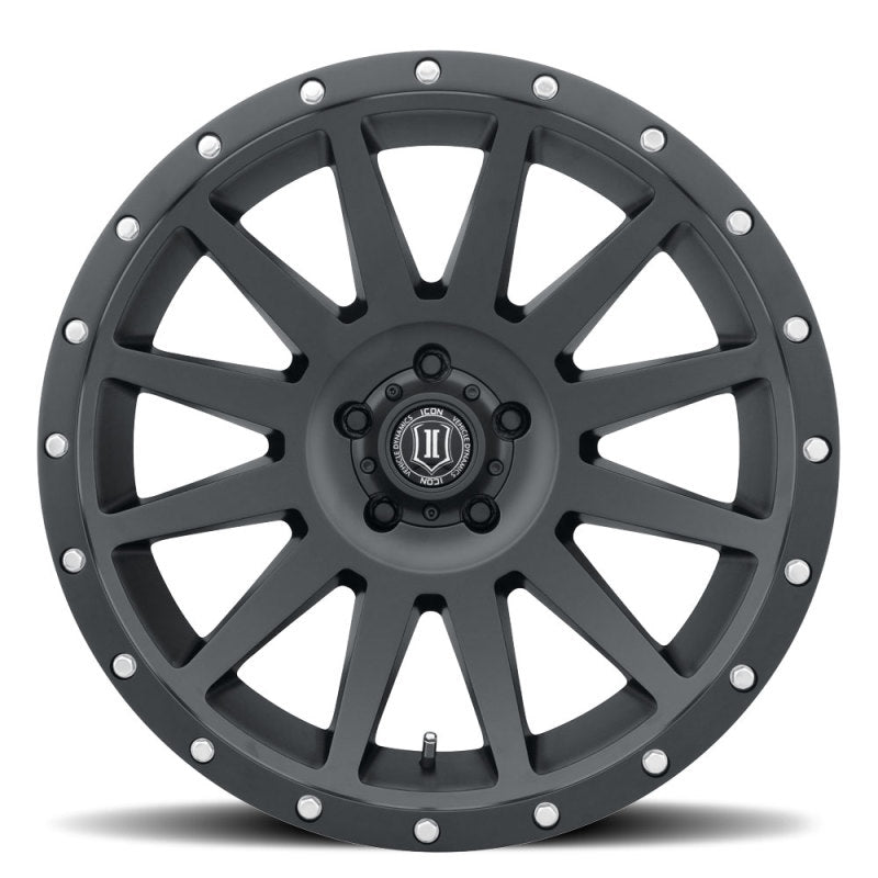 ICON Compression 20x10 5x5 -12mm Offset 5in BS 71.5mm Bore Satin Black Wheel