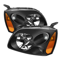 Thumbnail for Xtune Mitsubishi Galant 04-08 Amber Crystal Headlights Black HD-JH-MG04-AM-BK