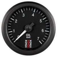 Thumbnail for Autometer Stack Instruments 52mm 0-7 BAR M10 (M) Mechanical Oil Pressure Gauge - Black