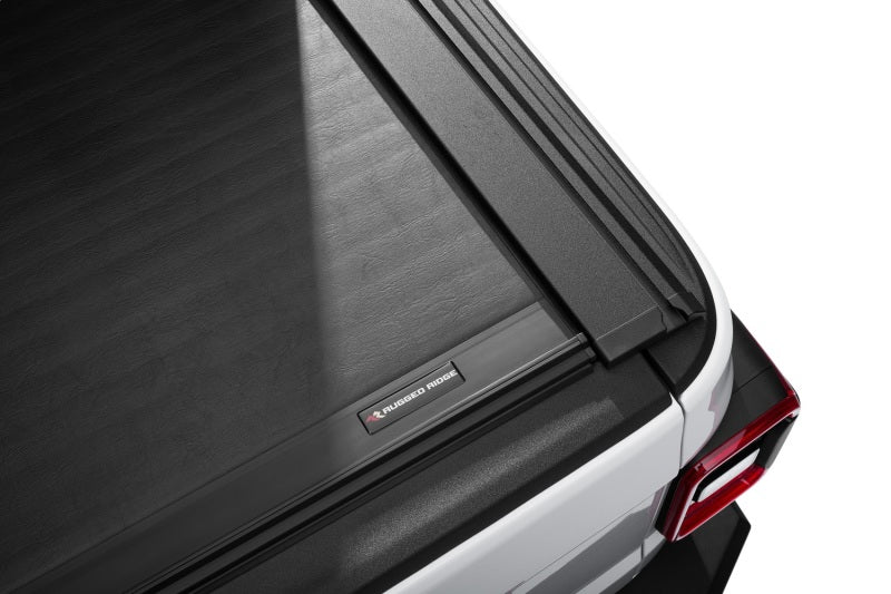 Rugged Ridge 20-22 Jeep Gladiator w/o Trail Rail Sys Armis Tonneau Cover w/Max Track - Tex. Blk