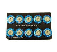 Thumbnail for NRG Fender Washer Kit w/Rivets For Plastic (Blue) - Set of 10