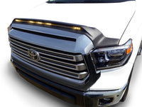 Thumbnail for AVS 2014-2019 Toyota Tundra Aeroskin Low Profile Hood Shield w/ Lights - Black