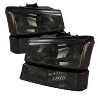 Thumbnail for Xtune Chevy Silverado 2500HD 03-06 Crystal Headlights w/ Amber Lights Smoke HD-JH-CSIL03-AM-SM-SET