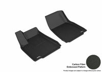 Thumbnail for 3D MAXpider 2016-2020 Tesla Model X Kagu 1st Row Floormat - Black