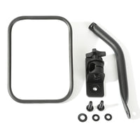 Thumbnail for Rugged Ridge 97-18 Jeep Wrangler Textured Black Rectangluar Quick Release Mirror Kit