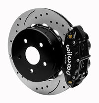 Thumbnail for Wilwood 2020+ Jeep Gladiator Narrow Superlite 4R Rear Drill & Slot. Brake Kit 14.00in Black w/ Lines