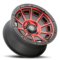 Thumbnail for ICON Victory 17x8.5 6x135 6mm Offset 5in BS Satin Black w/Red Tint Wheel