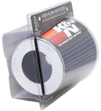 Thumbnail for K&N Universal Air Filter Chrome Round Tapered Blue - 4in Flange ID x 1.125in Flange Length x 5.5in H