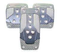 Thumbnail for NRG Aluminum Sport Pedal M/T - Gunmetal w/Silver Carbon