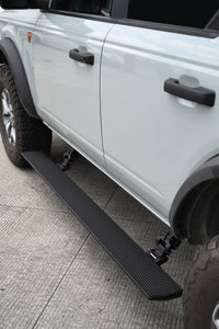 Thumbnail for RealTruck 21-24 Ford Bronco 4dr VoltStep Electric Running Board Kit (No Drill) - Tex. Blk