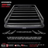 Thumbnail for Go Rhino SRM600 Series Tubular Rack - 75in