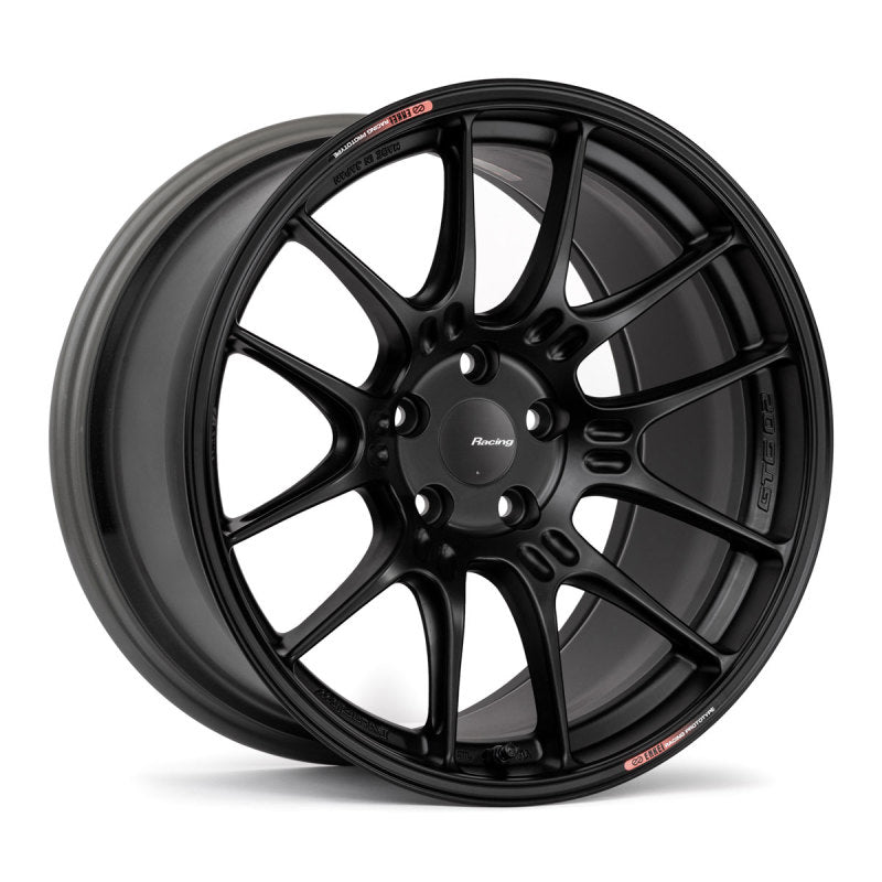 Enkei GTC02 19x10.5 5x114.3 15mm Offset 75mm Bore Matte Black Wheel