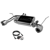 Thumbnail for QTP 07-18 Jeep Wrangler 3.6L/3.8L 304SS Screamer Axle Back Exhaust w/4in Tips