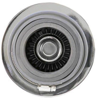 Thumbnail for K&N Universal Filter Chrome Round Tapered White - 4in Flange ID x 1.125in Flange Length x 5.5in H