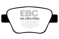 Thumbnail for EBC 10-13 Audi A3 2.0 Turbo (Bosch rear caliper) Greenstuff Rear Brake Pads