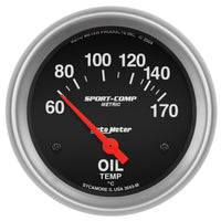 Thumbnail for Autometer Sport-Comp 66.7mm 60-170 Deg C Short Sweep Electronic Oil Temperature Gauge