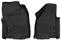 Thumbnail for Husky Liners 12-16 Ford F-250/F-350 Standard Cab w/o Trans Case Shifter XAC Black Front Floor Liners