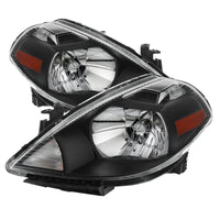 Thumbnail for Xtune Nissan Versa 07-12 Crystal Headlights Black HD-JH-NV07-AM-BK