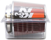 Thumbnail for K&N Universal Air Filter Chrome Round Tapered Red - 4in Flange ID x 1.125in Flange Length x 5.5in H