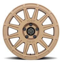 Thumbnail for ICON Ricochet 17x8 5x100 38mm Offset 6in BS Satin Gold Wheel