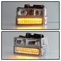 Thumbnail for Xtune 92-94 Blazer Full Size Corner/LED Bumper Headlights Chrome HD-JH-CCK88-LED-AM-C-SET