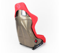 Thumbnail for NRG FRP Bucket Seat ULTRA Edition - Large (Red Alcantara/Gold Glitter Back)