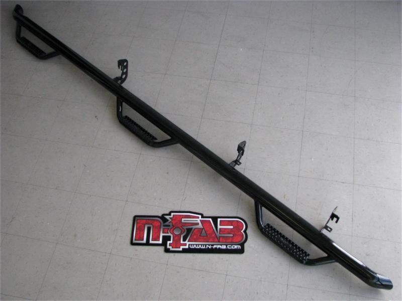 N-Fab Nerf Step 15-17 GMC - Chevy Canyon/Colorado Crew Cab 6ft Bed - Tex. Black - Bed Access - 3in