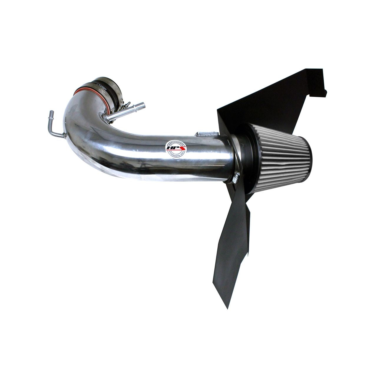 HPS Shortram Air Intake 2015-2017 Ford Mustang GT V8 5.0L, Includes Heat Shield, Polish