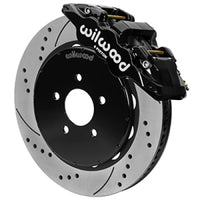 Thumbnail for Wilwood Aero6R Front Big Brake Kit 14in Slotted Black Powder Coat 94-04 Ford Mustang SN95