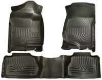 Thumbnail for Husky Liners 07-12 Chevy Silverado/GMC Sierra Extended Cab WeatherBeater Combo Black Floor Liners