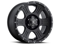 Thumbnail for ICON Shield 17x8.5 5x5 0mm Offset 4.75in BS 71.5mm Bore Satin Black Wheel