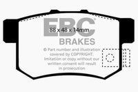 Thumbnail for EBC 01-03 Acura CL 3.2 Greenstuff Rear Brake Pads