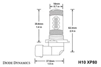 Thumbnail for Diode Dynamics H10 XP80 LED - Cool - White (Pair)