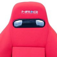 Thumbnail for NRG Sport Seats (Pair) Type-R Cloth w/NRG Logo - Red w/Red Stitch