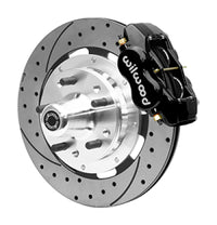 Thumbnail for Wilwood 55-57 Chevrolet Bel Air Forged Dynalite Front Big Brake Kit - Black