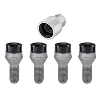 Thumbnail for McGard Wheel Lock Bolt Set - 4pk. (Cone Seat) M12X1.25 / 17mm Hex / 22.0mm Shank Length - Black