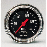 Thumbnail for Autometer Traditional Chrome 2-1/16in 200 PSI Mechanical Oil Pressure Gauge